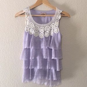 Anthropologie Deletta Circled Adornment Tank Top